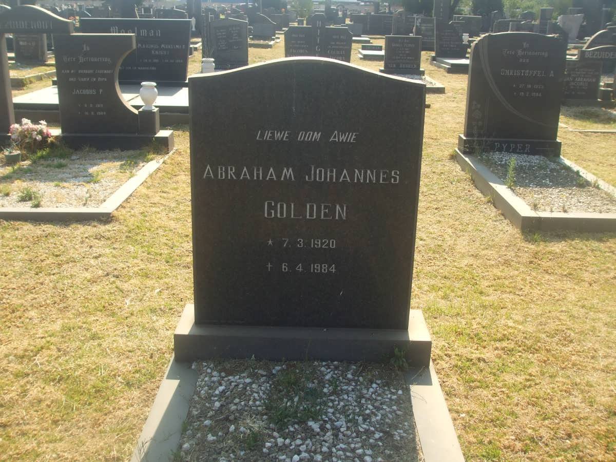 GOLDEN Abraham Johannes 1920-1984