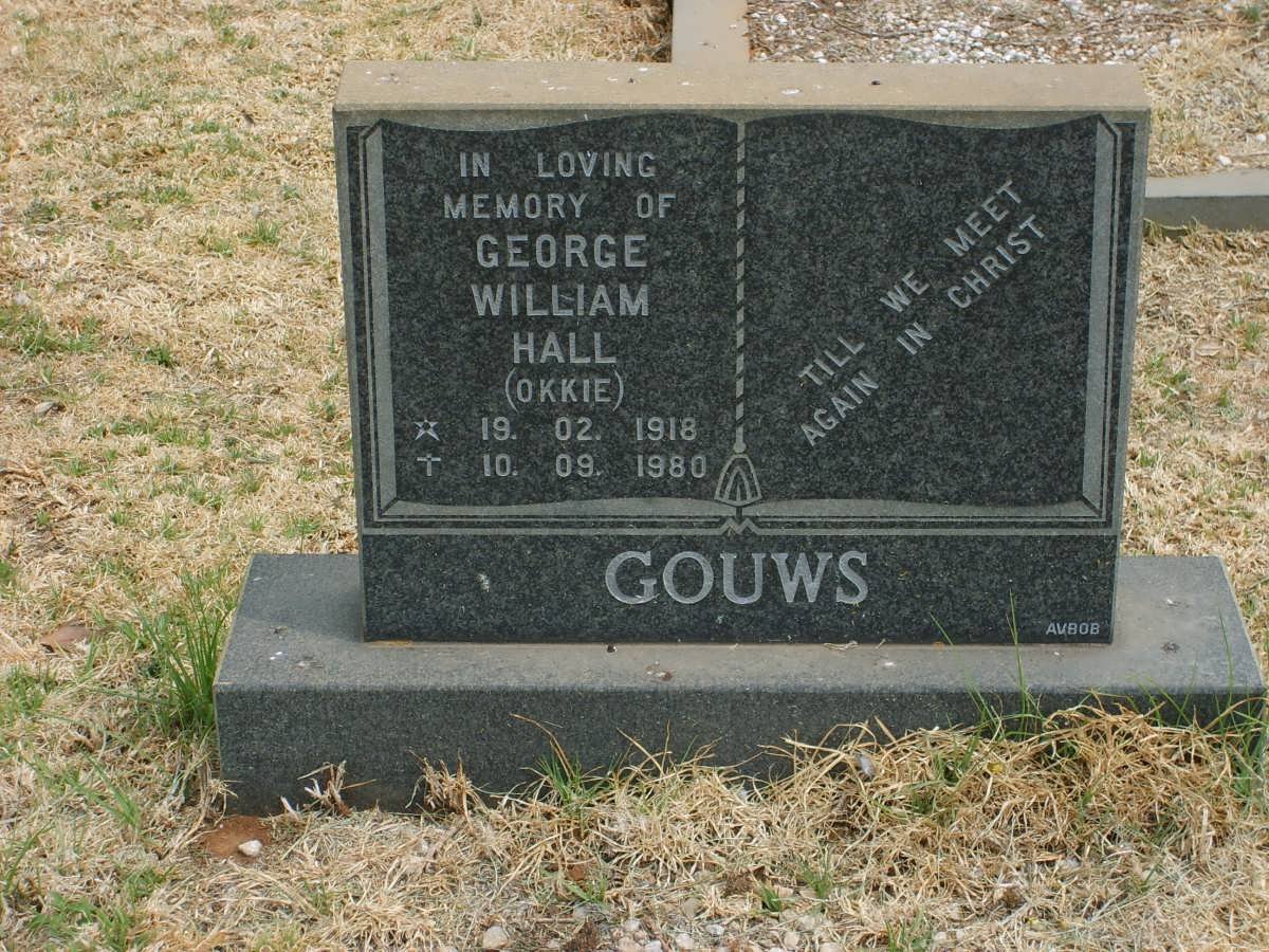 GOUWS George William Hall 1918-1980
