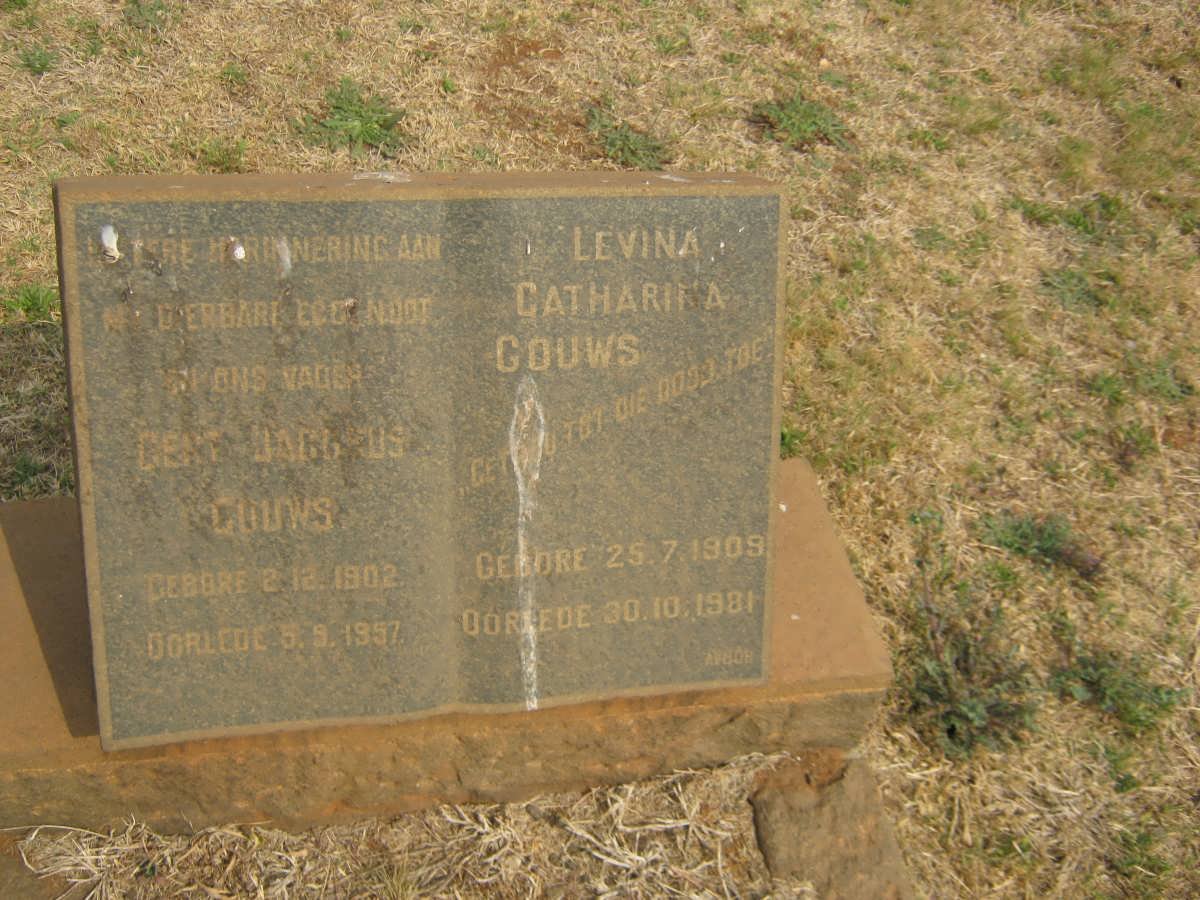 GOUWS Gert Jacobus 1902-1957 &amp; Levina Catharina 1909-1981