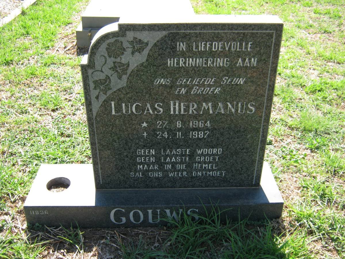 GOUWS Lucas Hermanus 1964-1987