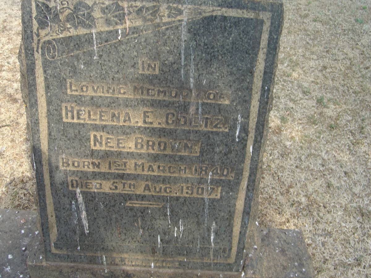 GOETZ Helena E. nee BROWN 1840-1907