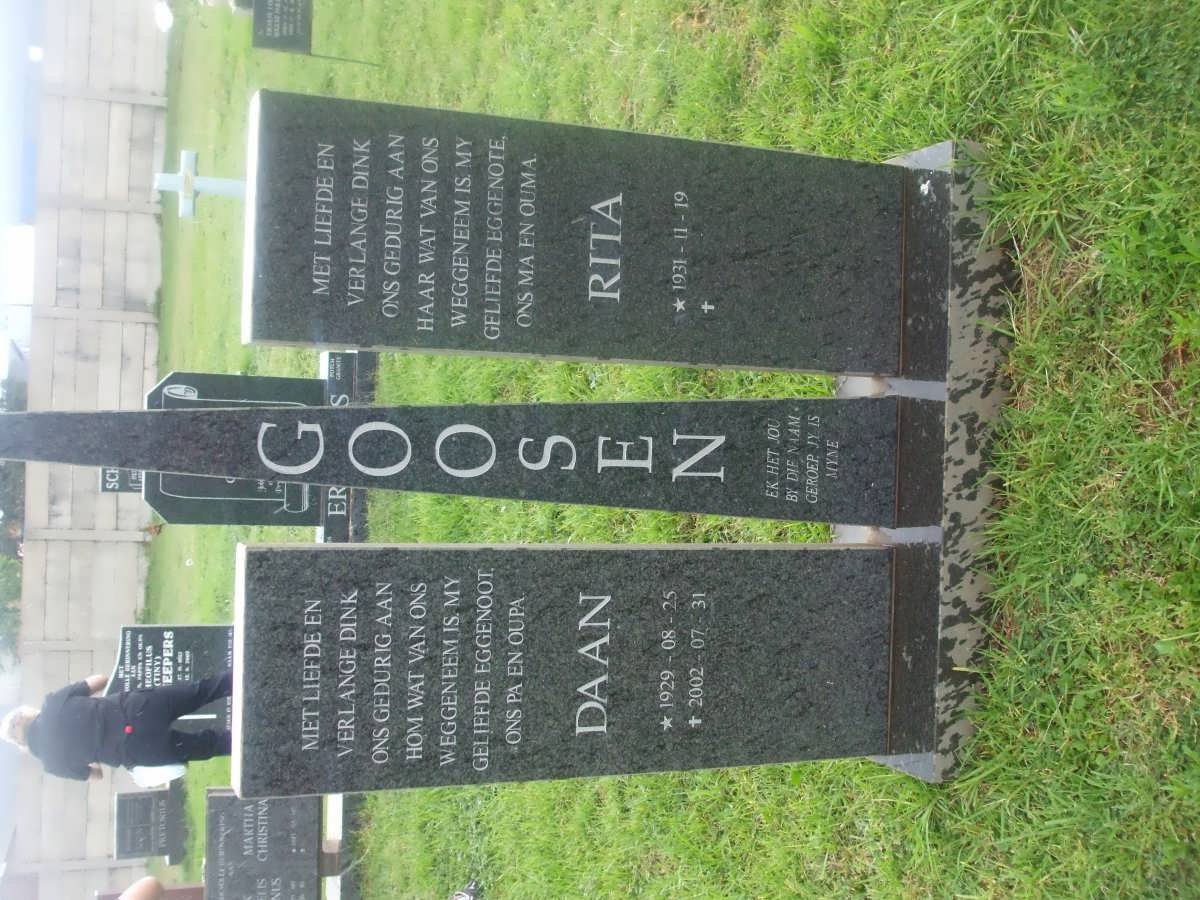 GOOSEN Daan 1929-2002 &amp; Rita 1931-