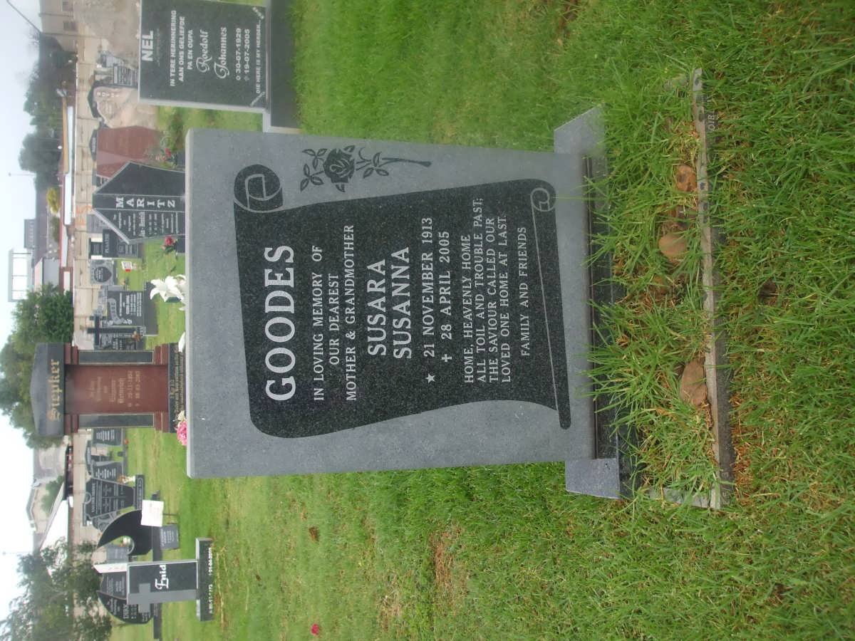 GOODES Susara Susanna 1913-2005