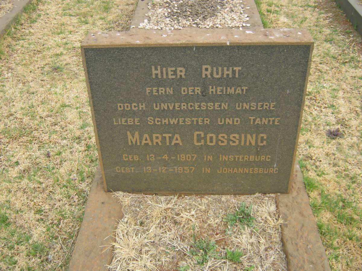 GOSSING Marta 1907-1957
