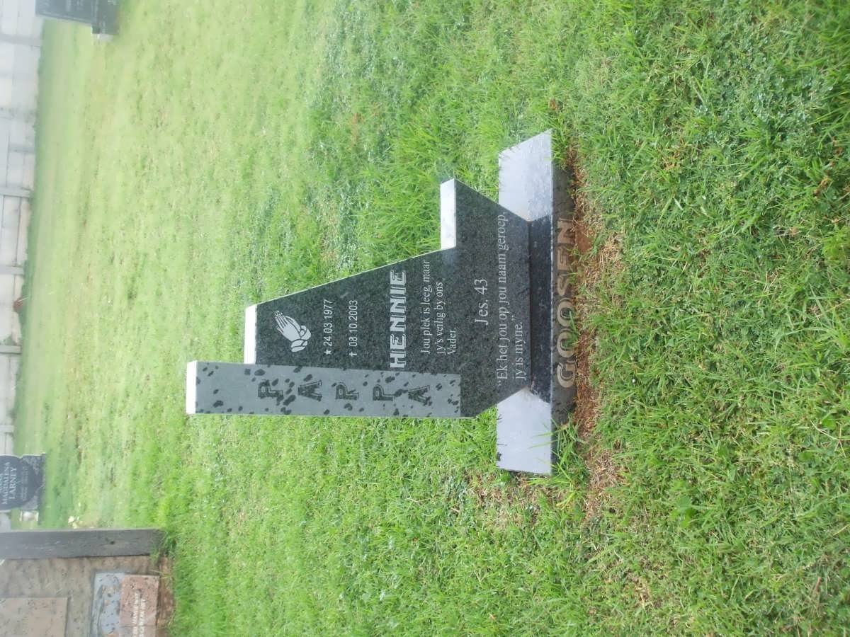 GOOSEN Hennie 1977-2003