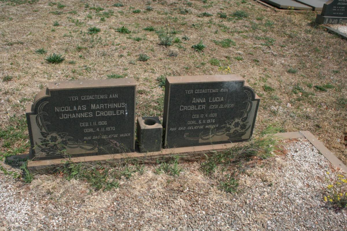 GROBLER Nicolaas Marthinus Johannes 1906-1970 &amp; Anna Lucia OLIVIER 1909-1976