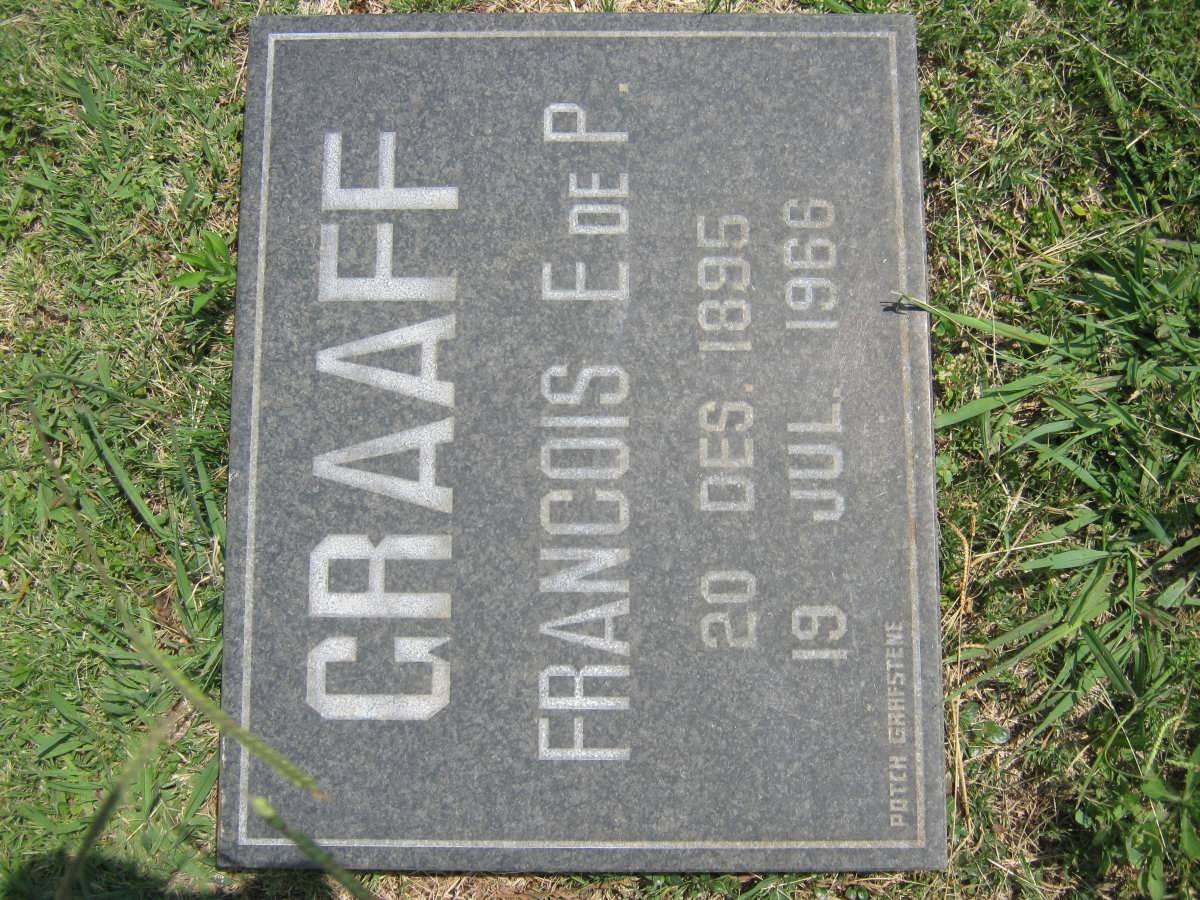 GRAAFF Francois E. de P. 1895-1966