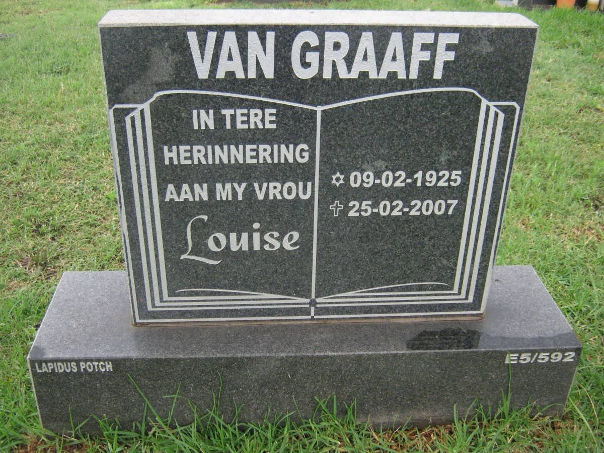 GRAAFF Louise, van 1925-2007