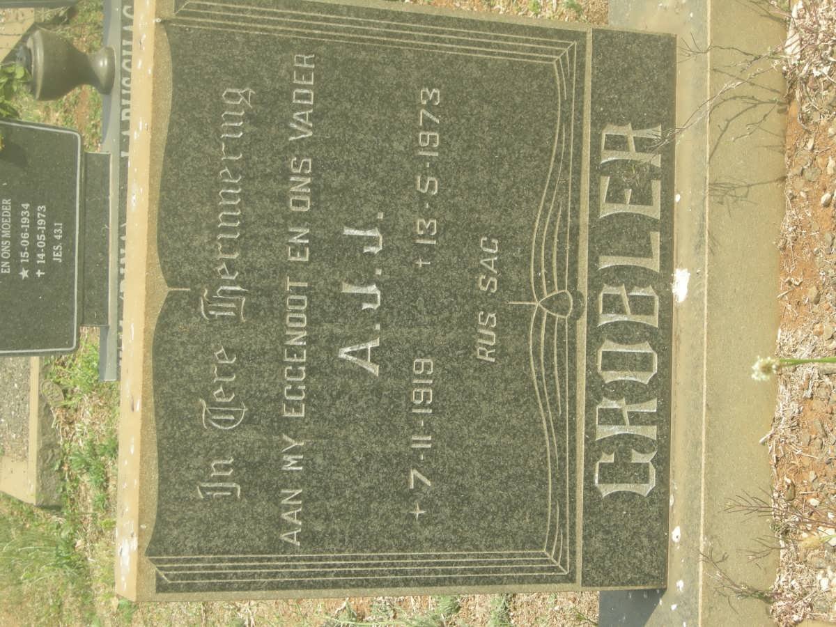 GROBLER A.J.J. 1919-1973