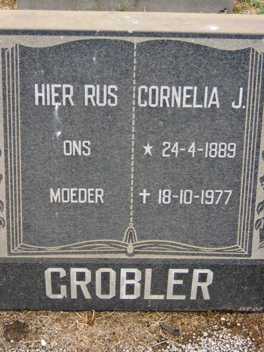 GROBLER Cornelia J. 1889-1977