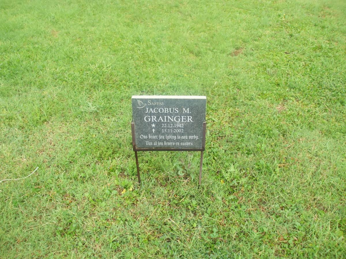 GRAINGER Jacobus M. 1942-2002