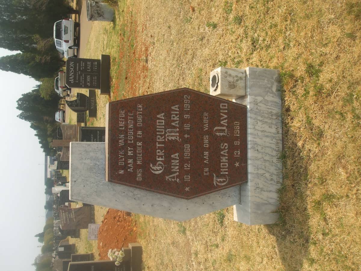 GRIESEL Gertruida Anna Maria 1960-1992