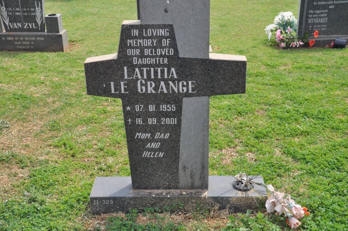 GRANGE Latitia, le 1955-2001
