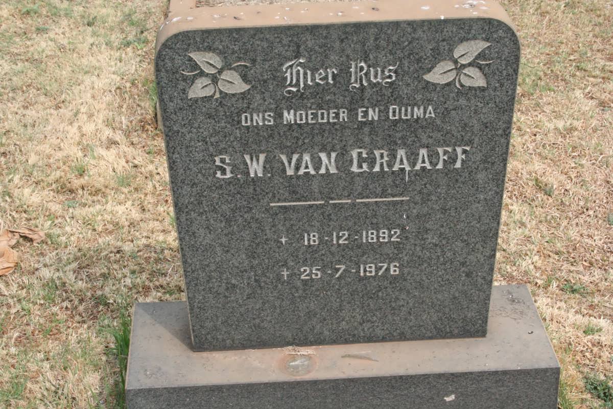 GRAAFF S.W., van 1892-1976