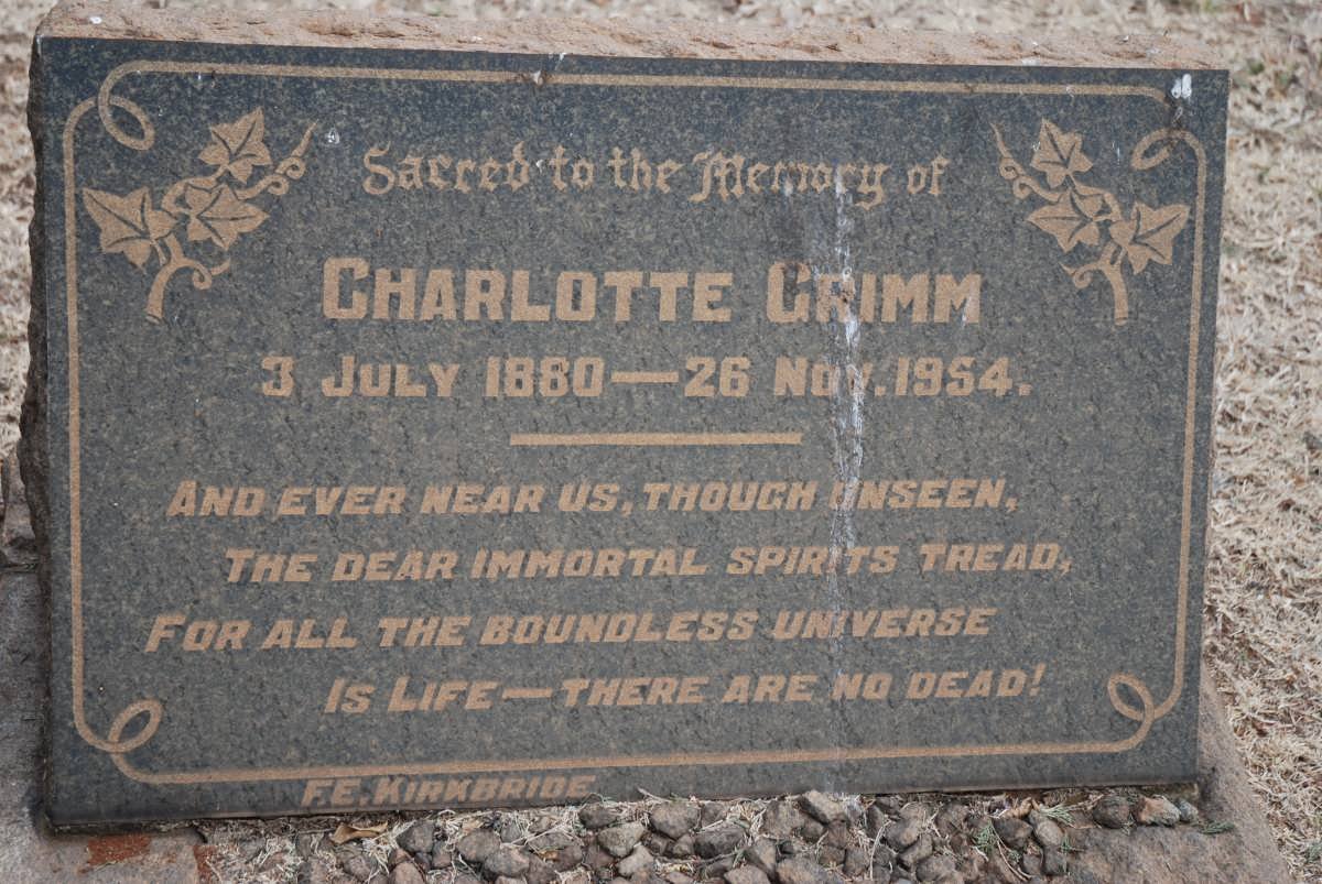 GRIMM Charlotte 1880-1954