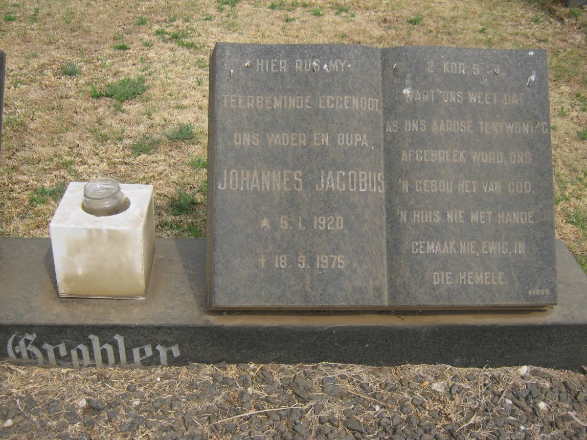 GROBLER Johannes Jacobus 1920-1975