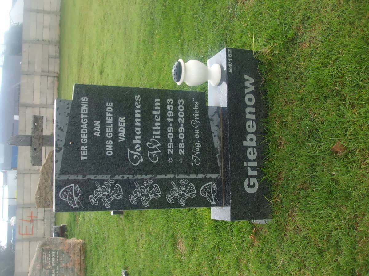 GRIEBENOW Johannes Wilhelm 1953-2003
