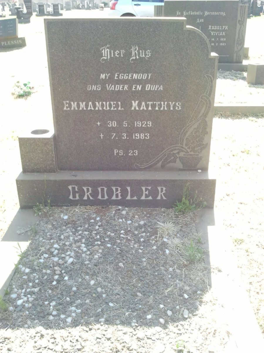 GROBLER Emmanuel Matthys 1929-1983