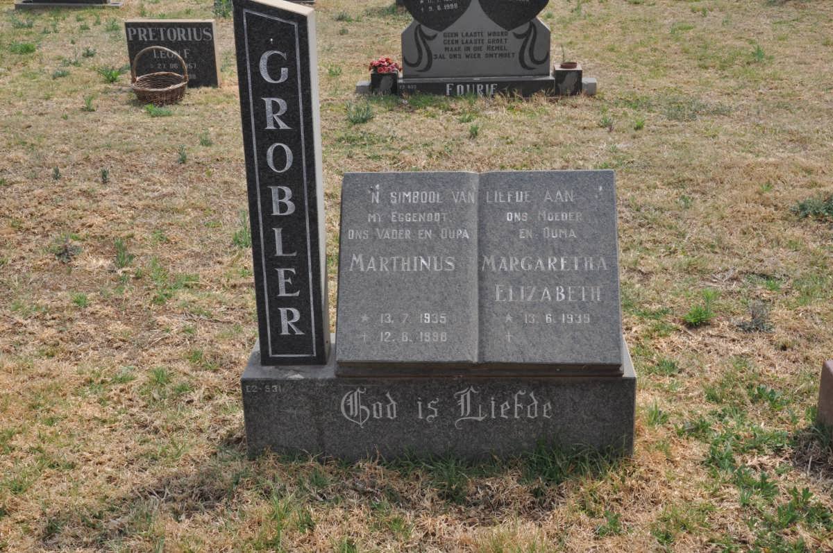GROBLER Marthinus 1935-1998 &amp; Margaretha Elizabeth 1939-