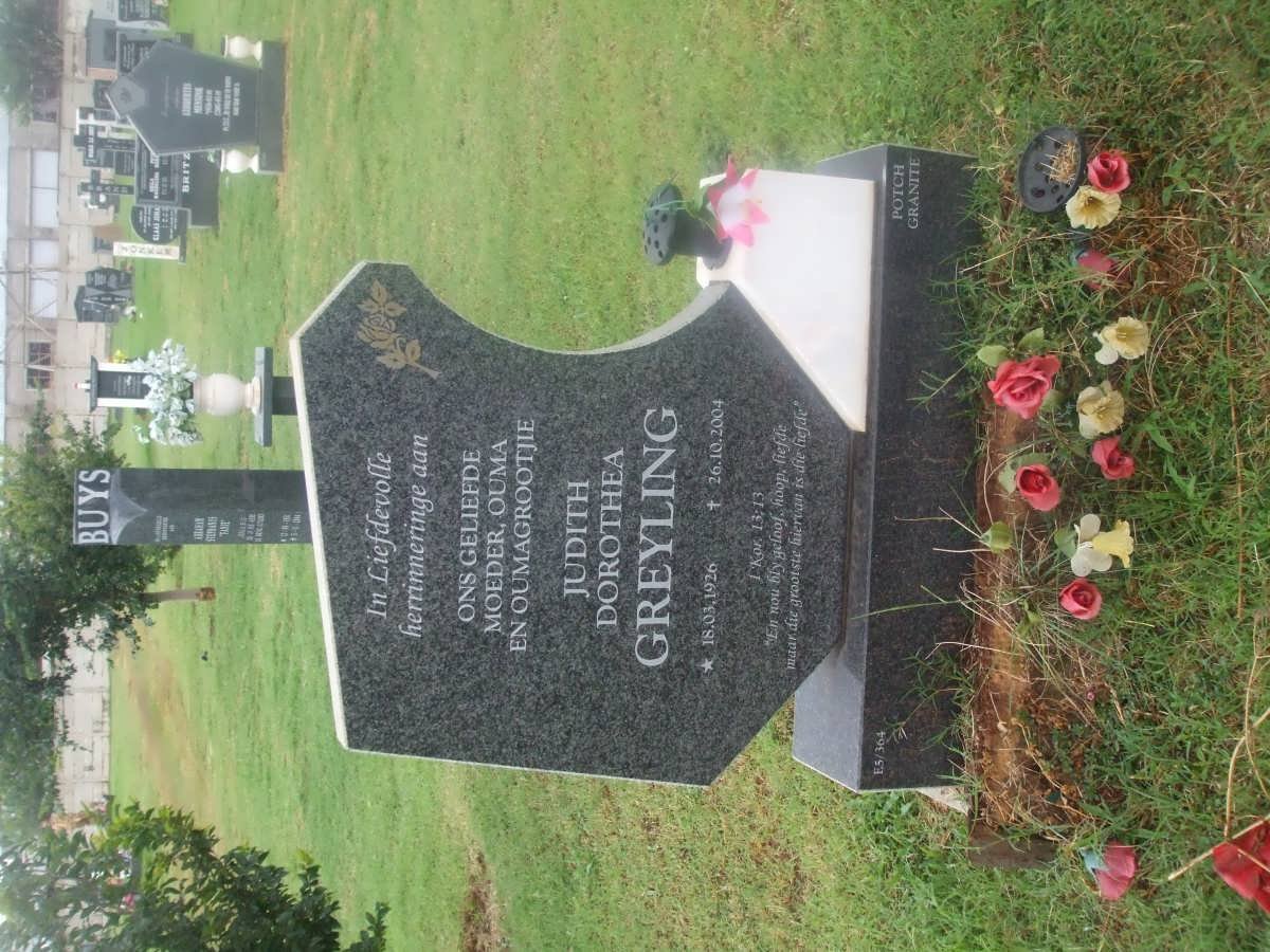 GREYLING Judith Dorothea 1926-2004