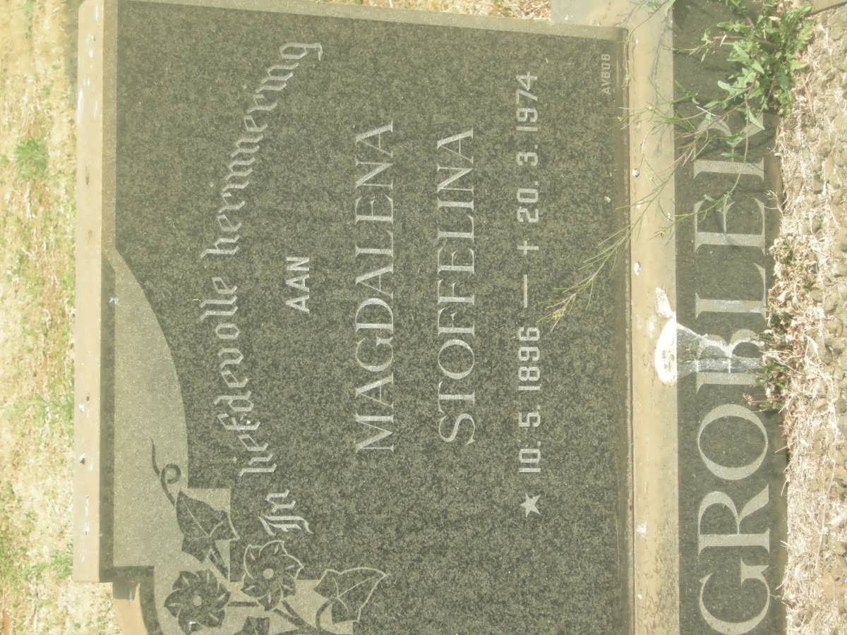 GROBLER Magdalena Stoffelina 1896-1974