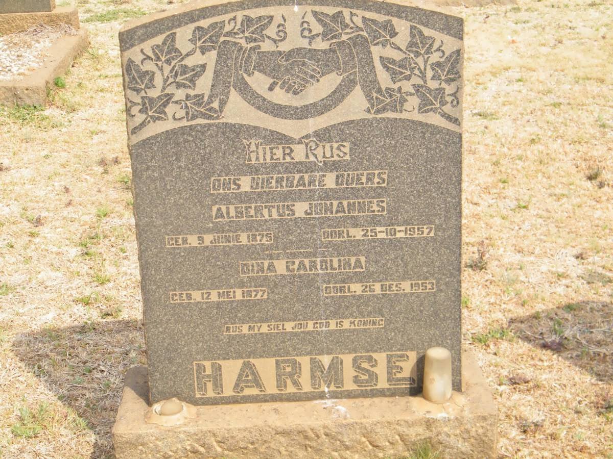 HARMSE Albertus Johannes 1875-1957 &amp; Dina Carolina 1877-1953