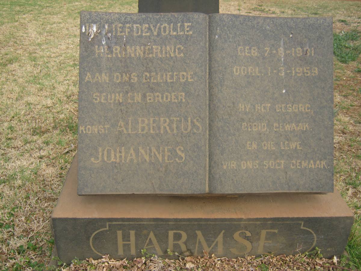HARMSE Albertus Johannes 1931-1959