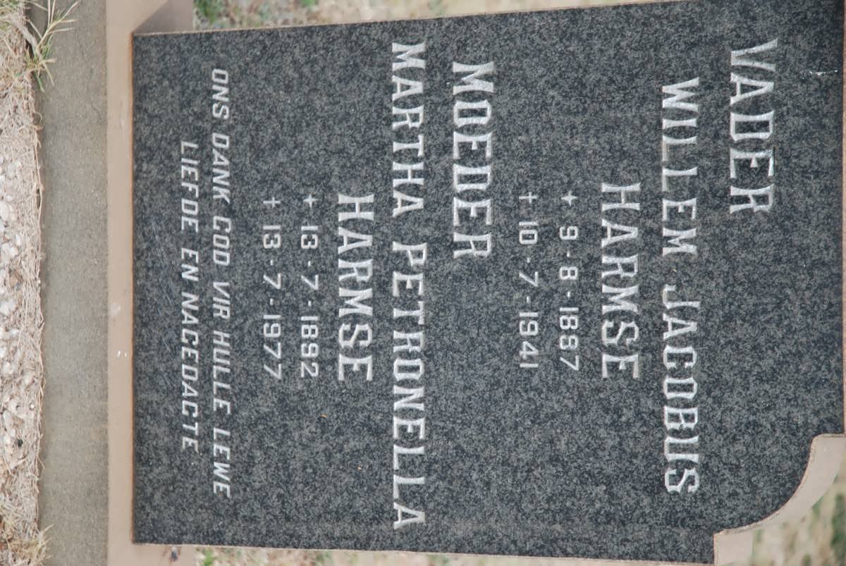 HARMSE Willem Jacobus 1897-1941 &amp; Martha Petronella 1892-1977
