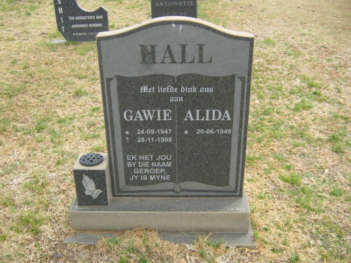 HALL Gawie 1947-1998 &amp; Alida 1949-