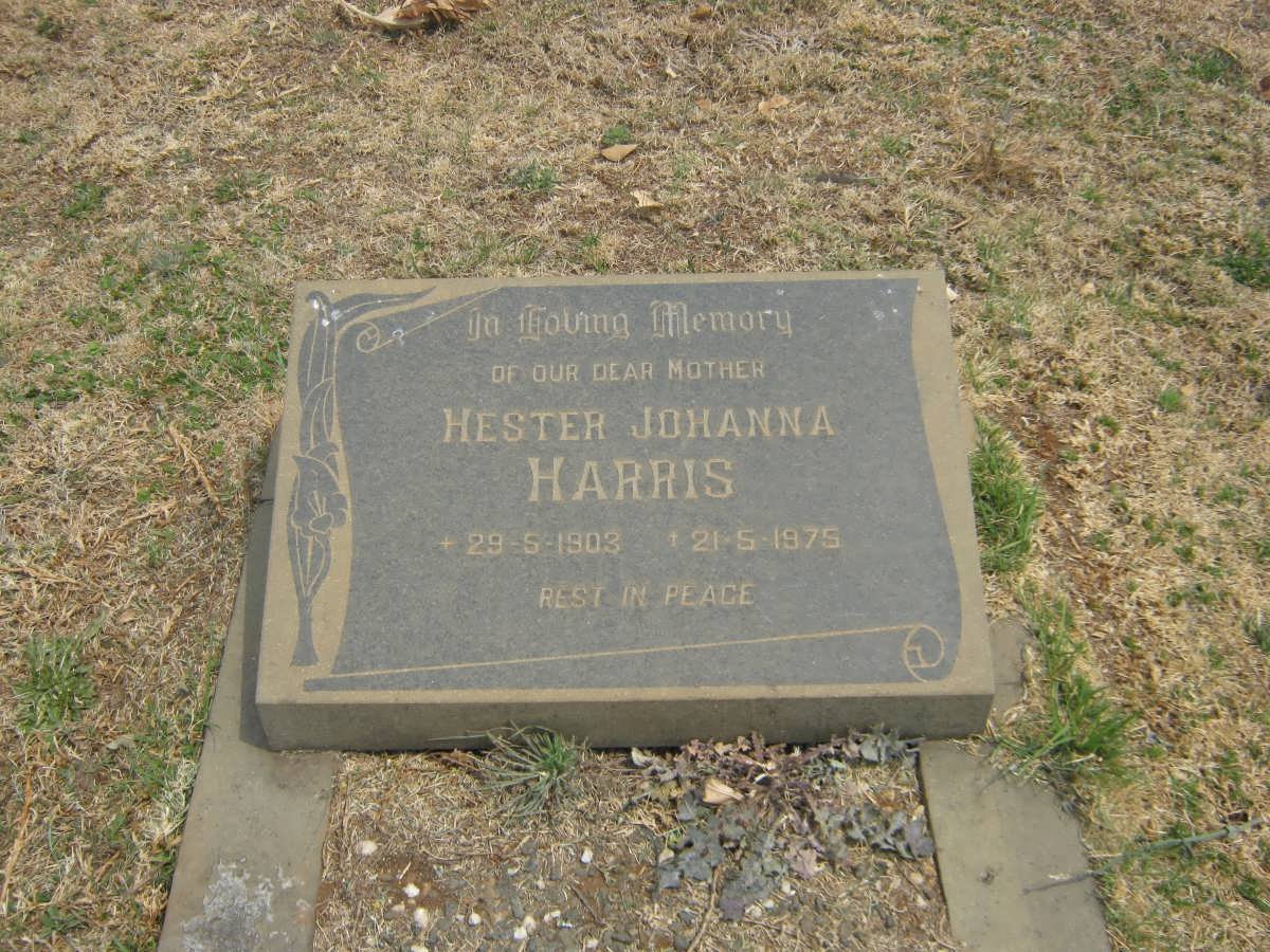 HARRIS Hester Johanna 1903-1975