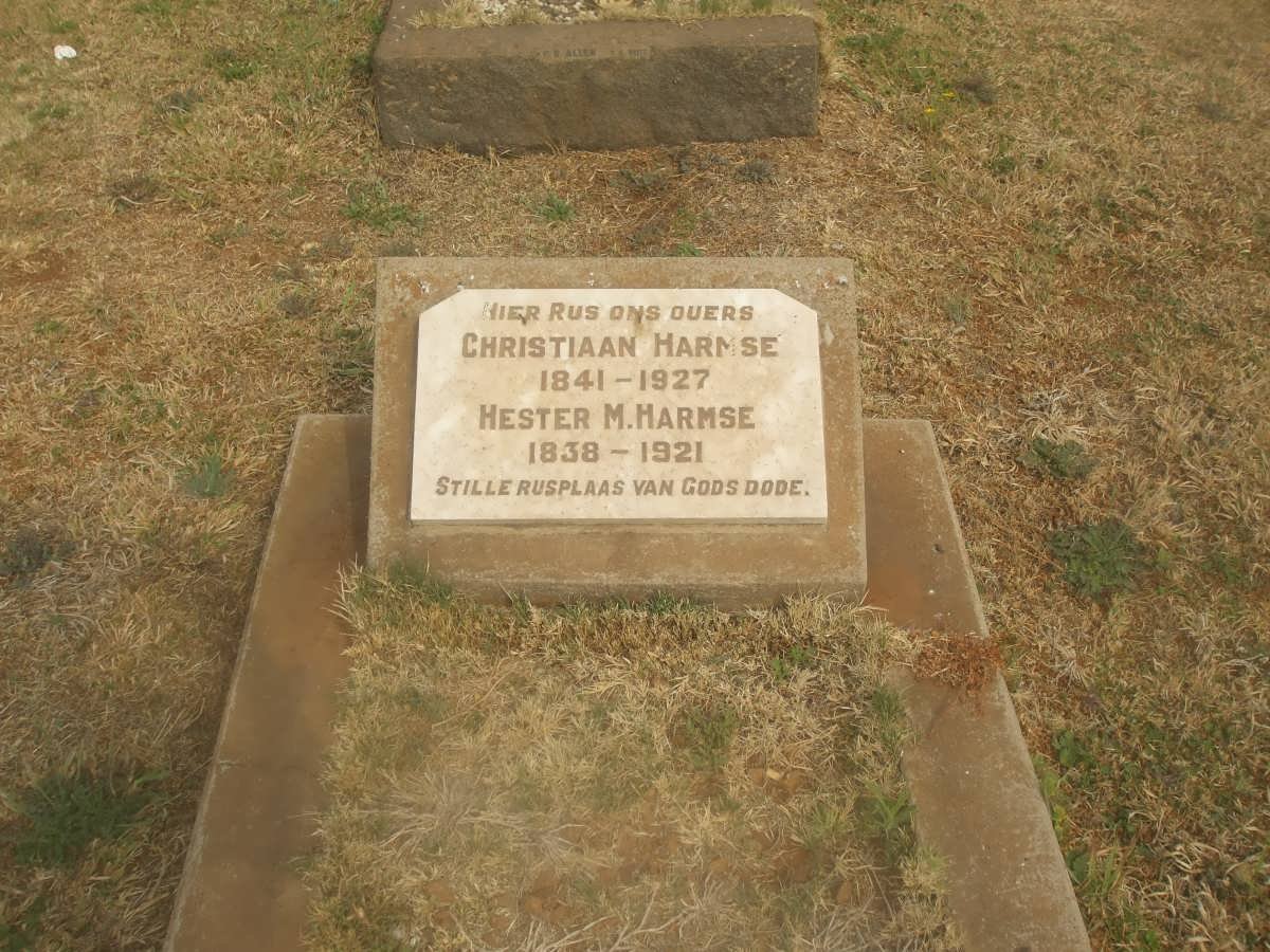 HARMSE Christiaan 1841-1927 &amp; Hester M. 1838-1921