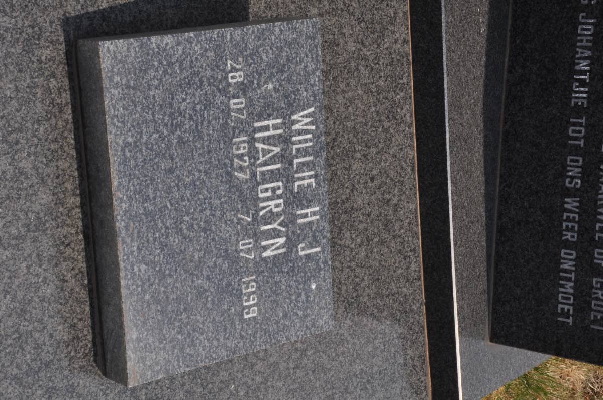 HALGRYN Willie H.J. 1927-1999