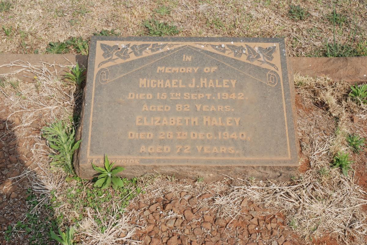HALEY Michael J. -1942 &amp; Elizabeth -1940