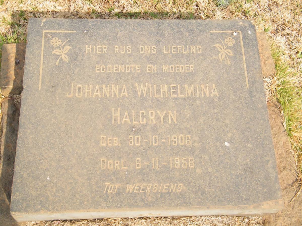 HALGRYN Johanna Wilhelmina 1906-1958