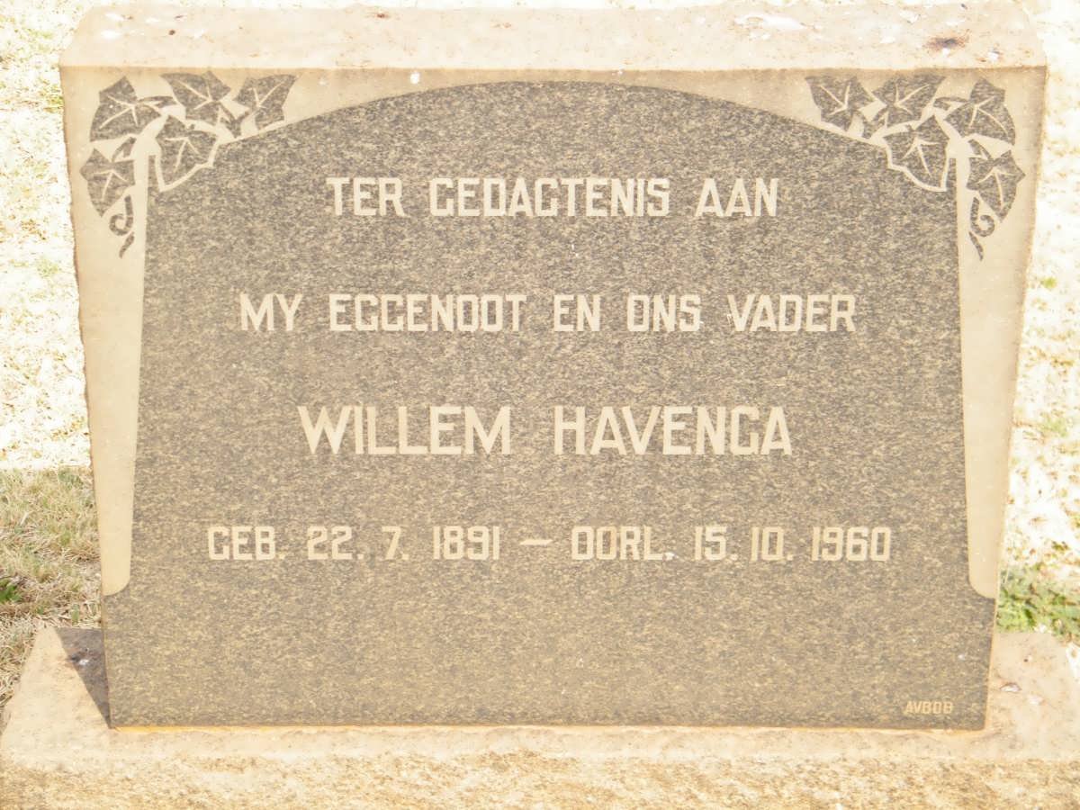 HAVENGA Willem 1891-1960