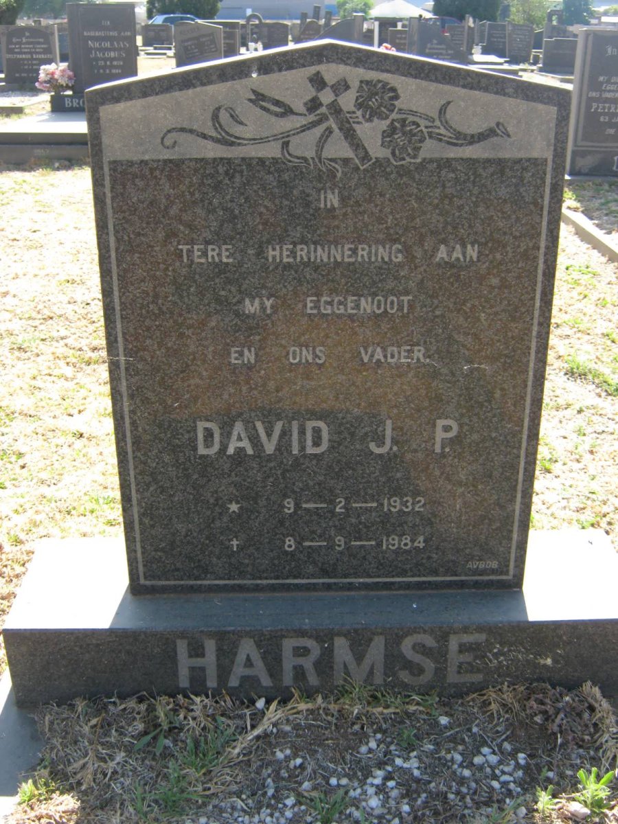 HARMSE David J.P. 1932-1984