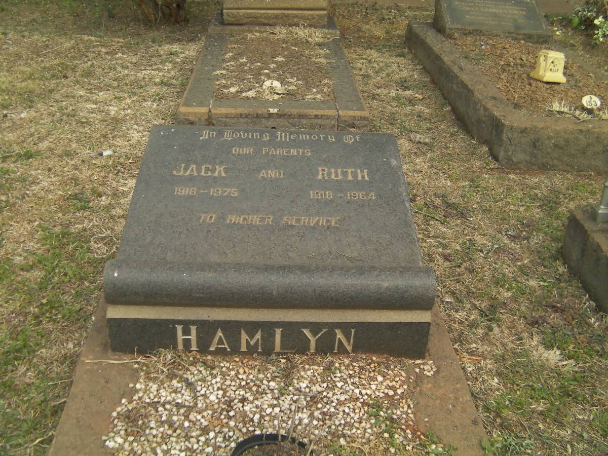 HAMLYN Jack 1918-1975 &amp; Ruth 1918-1964