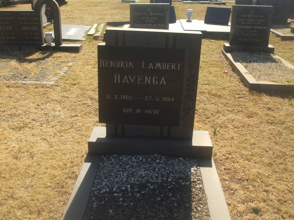 HAVENGA Hendrik Lambert 1905-1984
