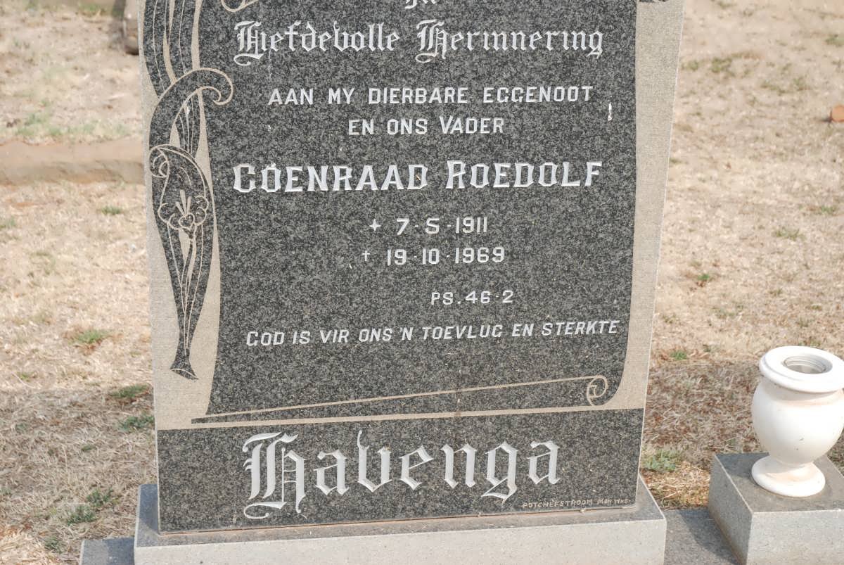 HAVENGA Coenraad Roedolf 1911-1969