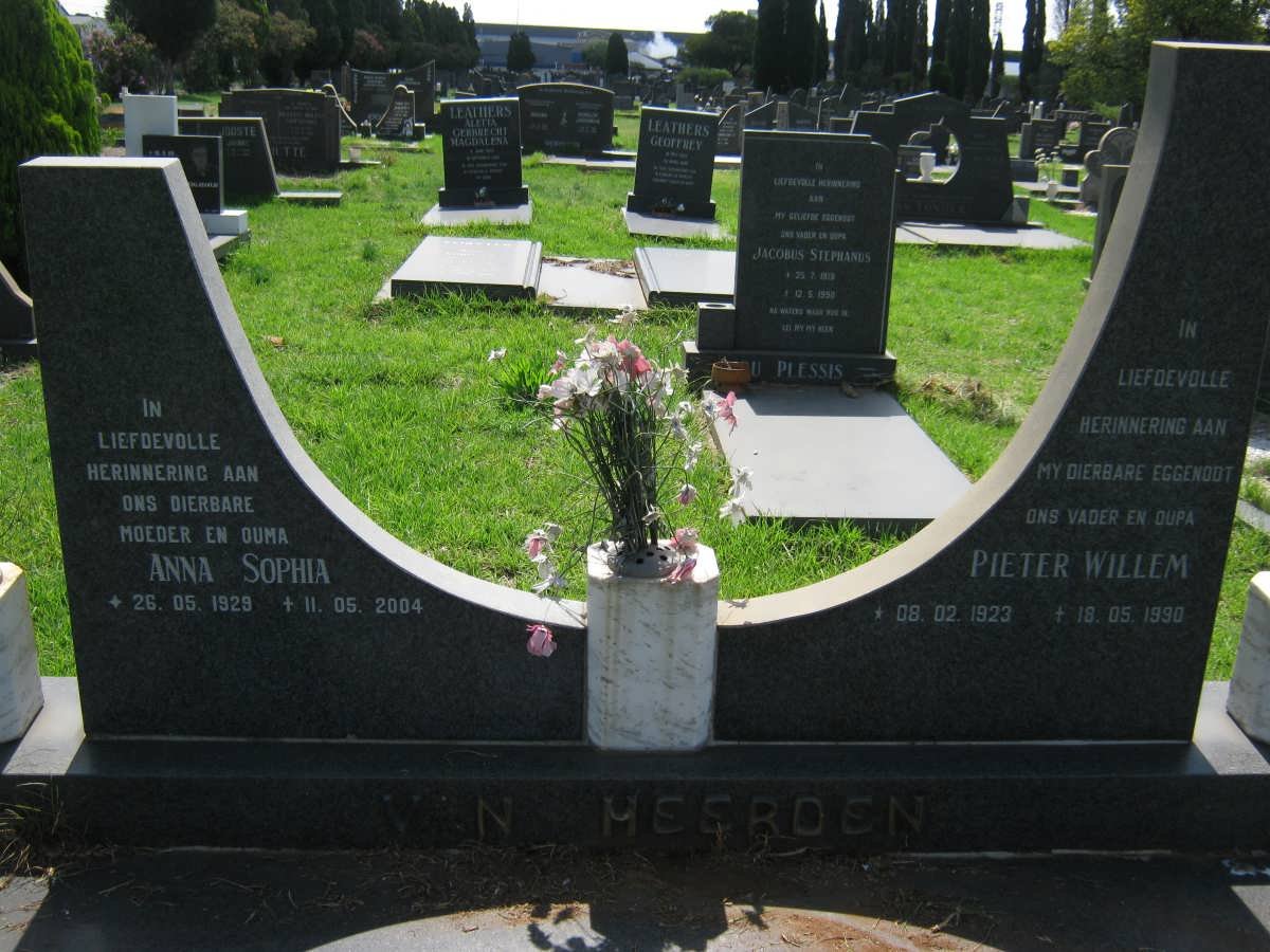 HEERDEN Pieter Willem, van 1923-1990 &amp; Anna Sophia 1929-2004