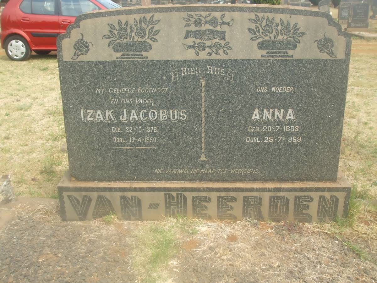 HEERDEN Izak Jacobus, van 1878-1950 &amp; Anna 1883-1969