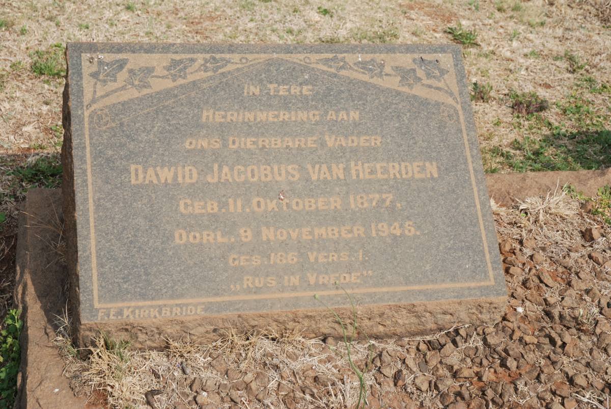HEERDEN Dawid Jacobus, van 1877-1945
