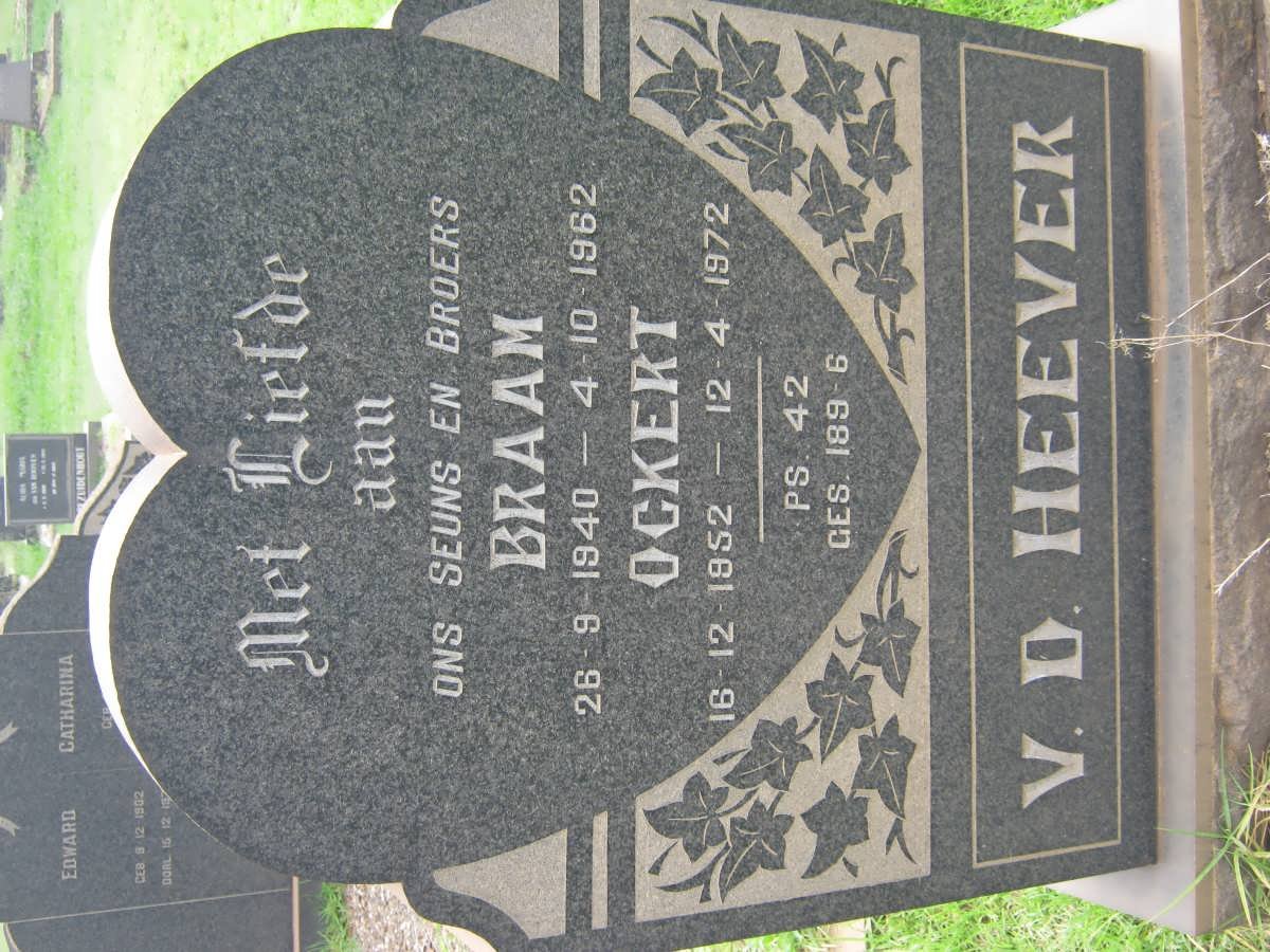 HEEVER Braam, v.d. 1940-1962 :: V.D. HEEVER Ockert 1952-1972