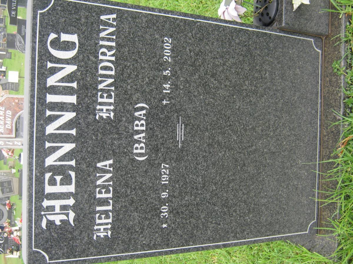 HENNING Helena Hendrina 1927-2002