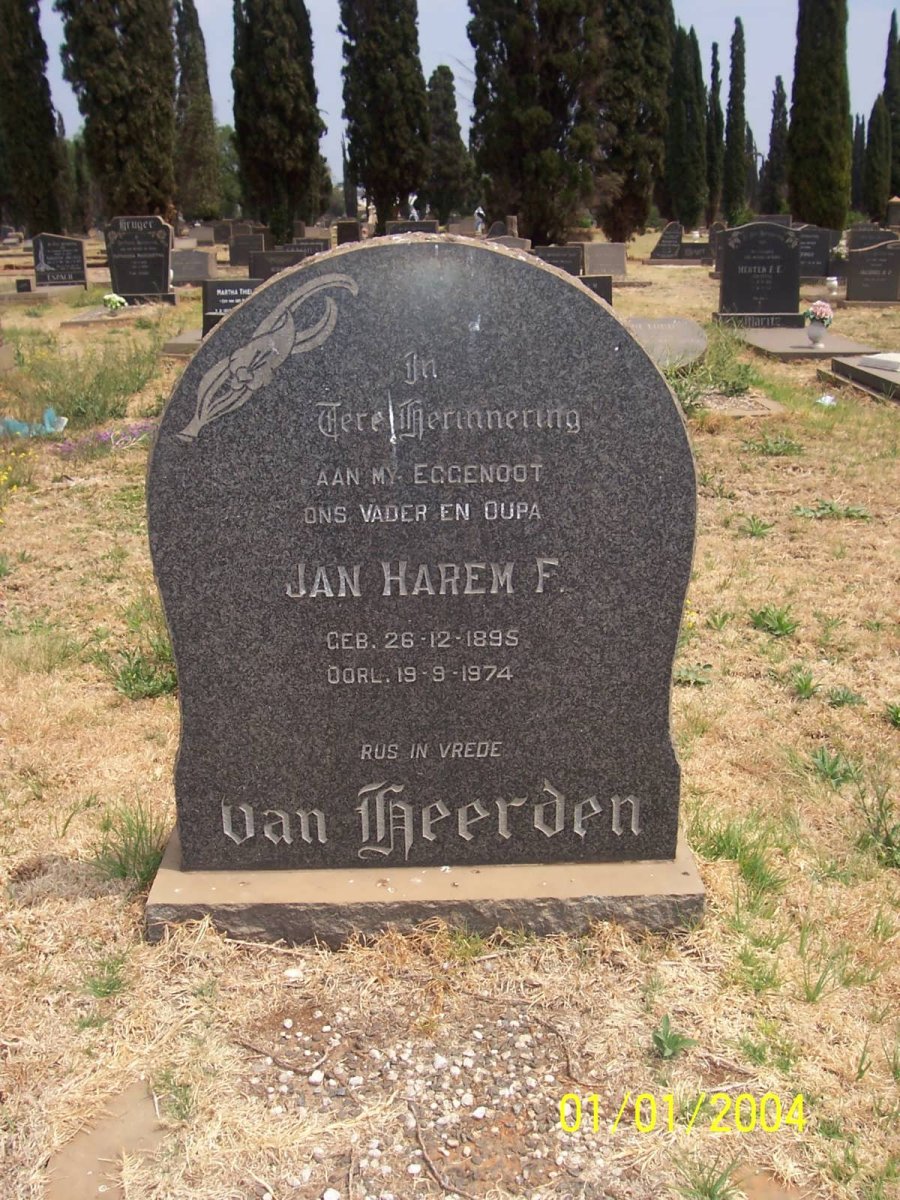 HEERDEN Jan Harem F., van 1895-1974