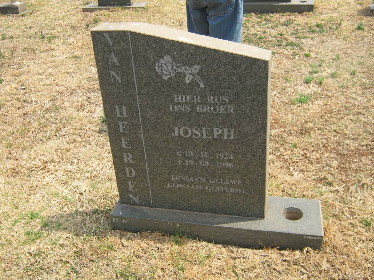 HEERDEN Joseph, van 1924-1996