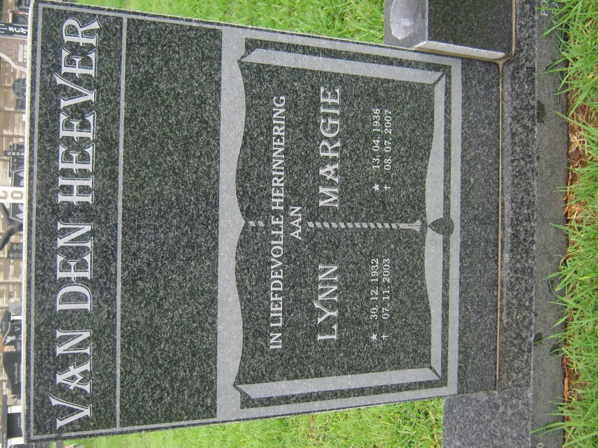 HEEVER Lynn, van den 1932-2003 &amp; Margie 1936-2007