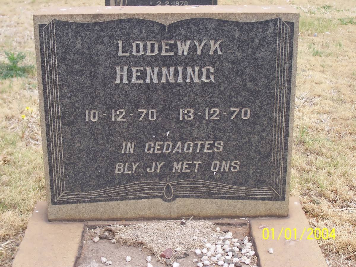 HENNING Lodewyk 1970-1970