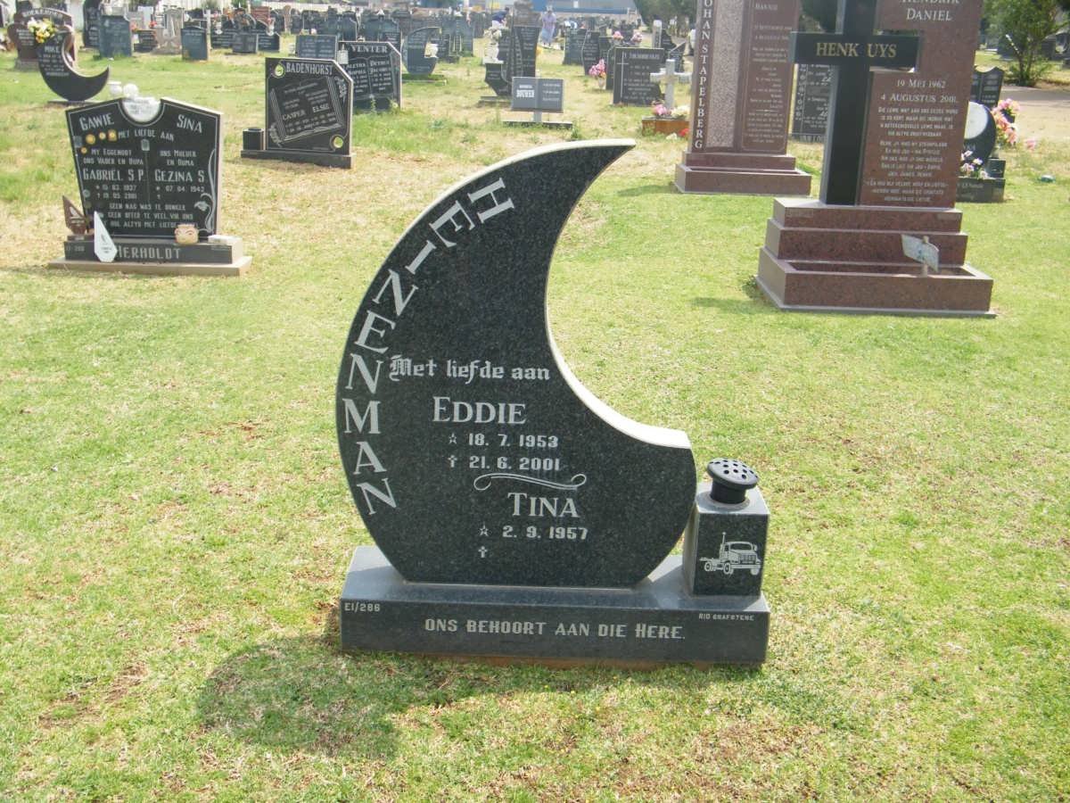 HEINENMAN Eddie 1953-2001 &amp; Tina 1957-