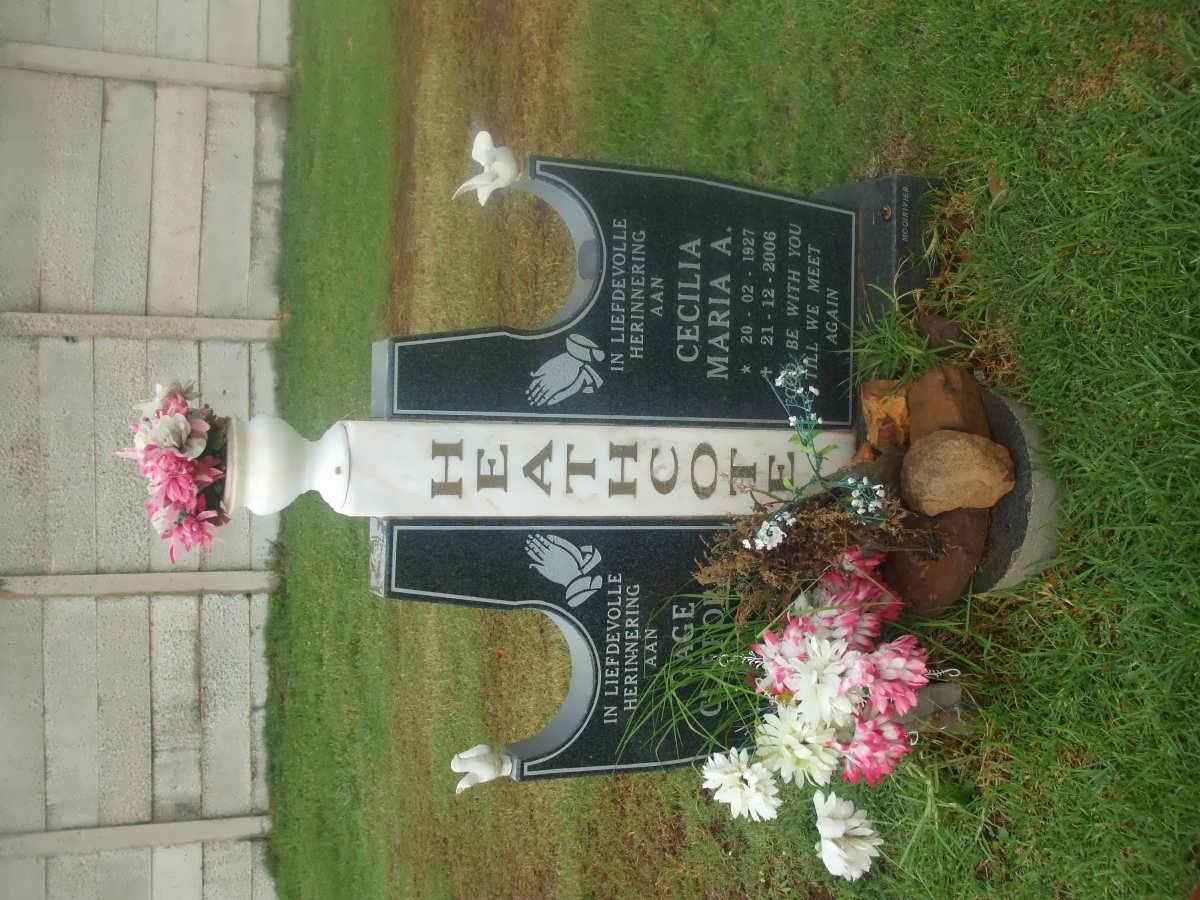 HEATHCOTE Gage Clifford ??-?? &amp; Cecilia Maria A. 1927-2006